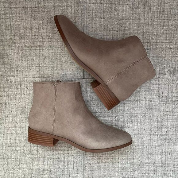 NIB J.CREW Sueded Flat Ankle Boots Size 8 Grey NIB Fall Modern Preppy NEW - Picture 9 of 10